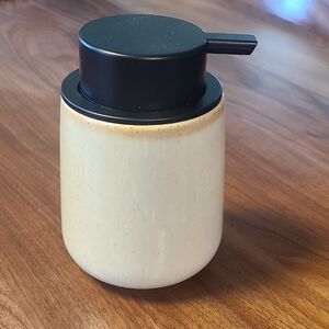 Cream and Black FOAMING Soap Dispenser